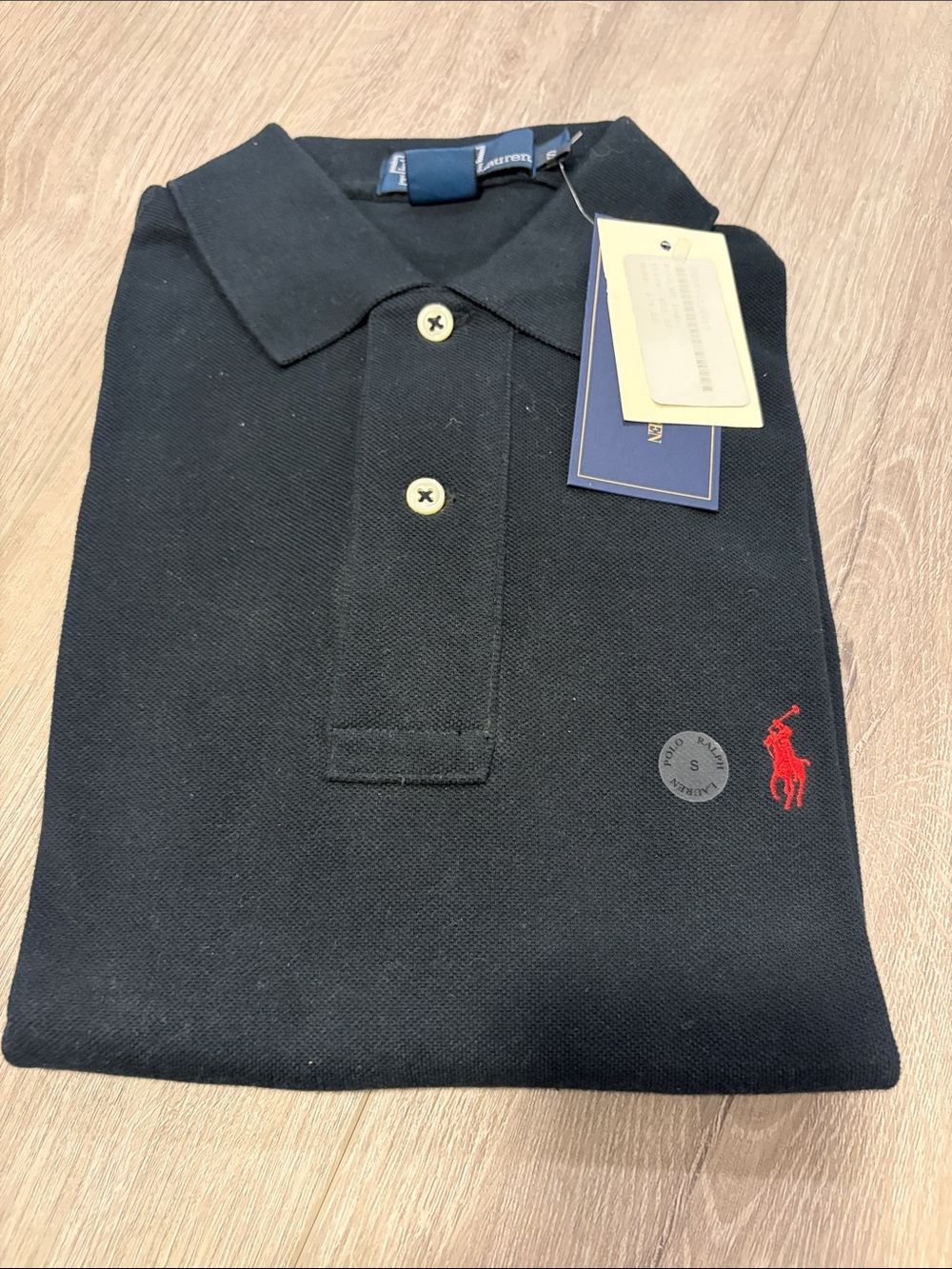 Polo by Ralph Lauren Black Polo with Red Pony Embroidery